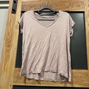 Barefoot Dreams Light Pink V-Neck Tee